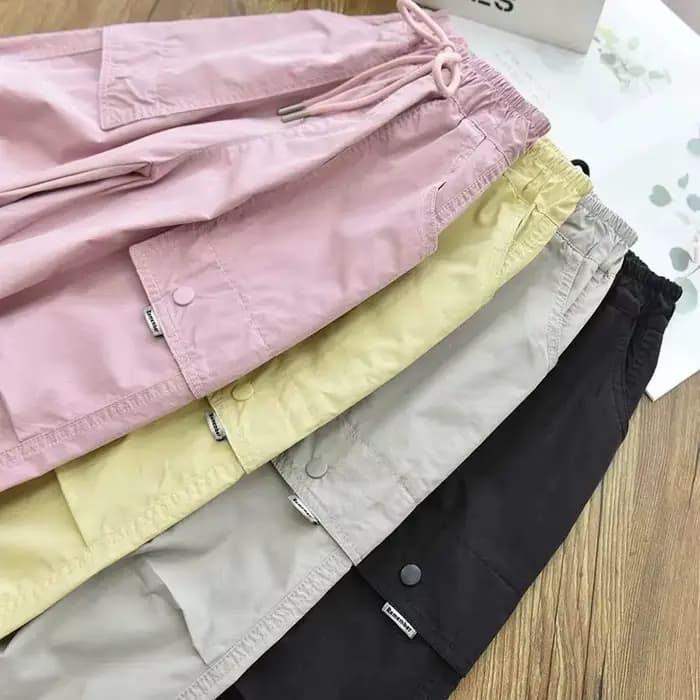 Collants Cargo pour filles, pantalons de jogging élastiques à la cheville, pantalons décontractés légers et respirants, tenue d'été tendance