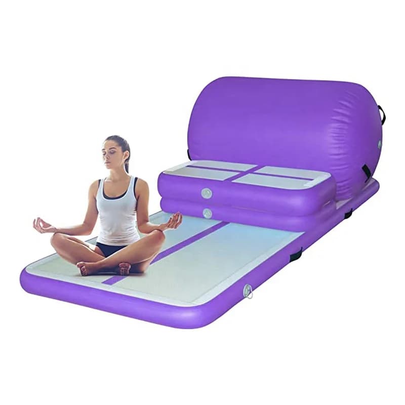 Lot de 5 Tapis de Gymnastique Gonflables, Tapis d'Entraînement Pliant Étanche en DWF de 1,2 mm pour