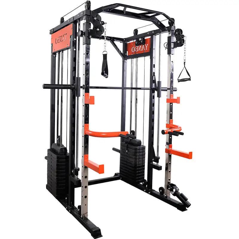 Équipement de fitness multifonctionnel : Crosser Trainer, Power Cage, Squat Rack, Smith Machine J009S