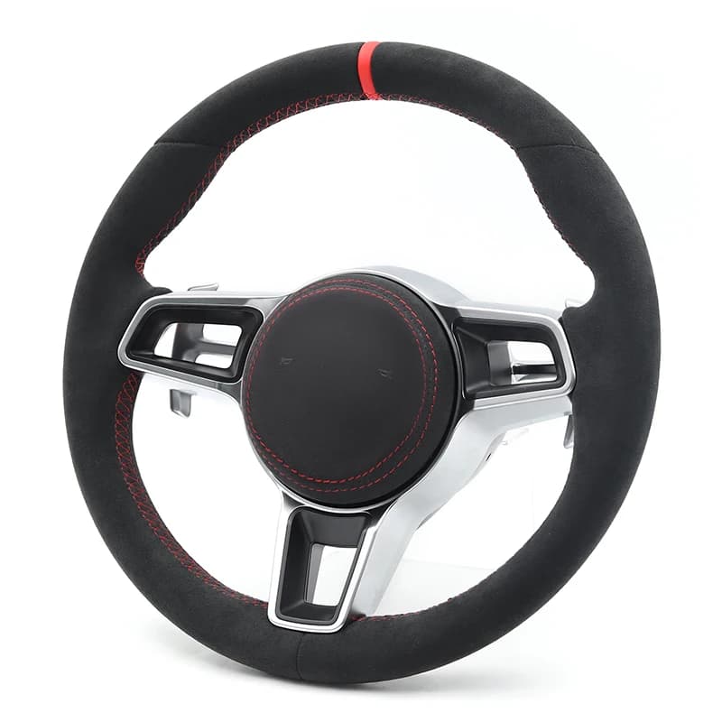 Volant Alcantara complet personnalisé, adapté pour Porsche Cayenne Boxster Panamera Cayman 911 991 970 997 981 987 992 958 996 718