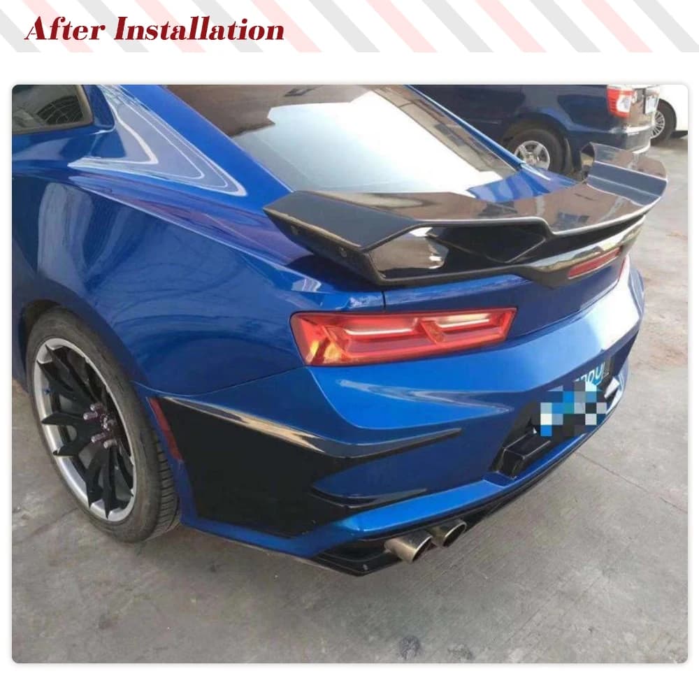 Pour Chevy Chevrolet Camaro Coupe 2016-2021 fibre de carbone coffre arrière de voiture becquet de course voiture lèvre de coffre arrière aileron de coffre