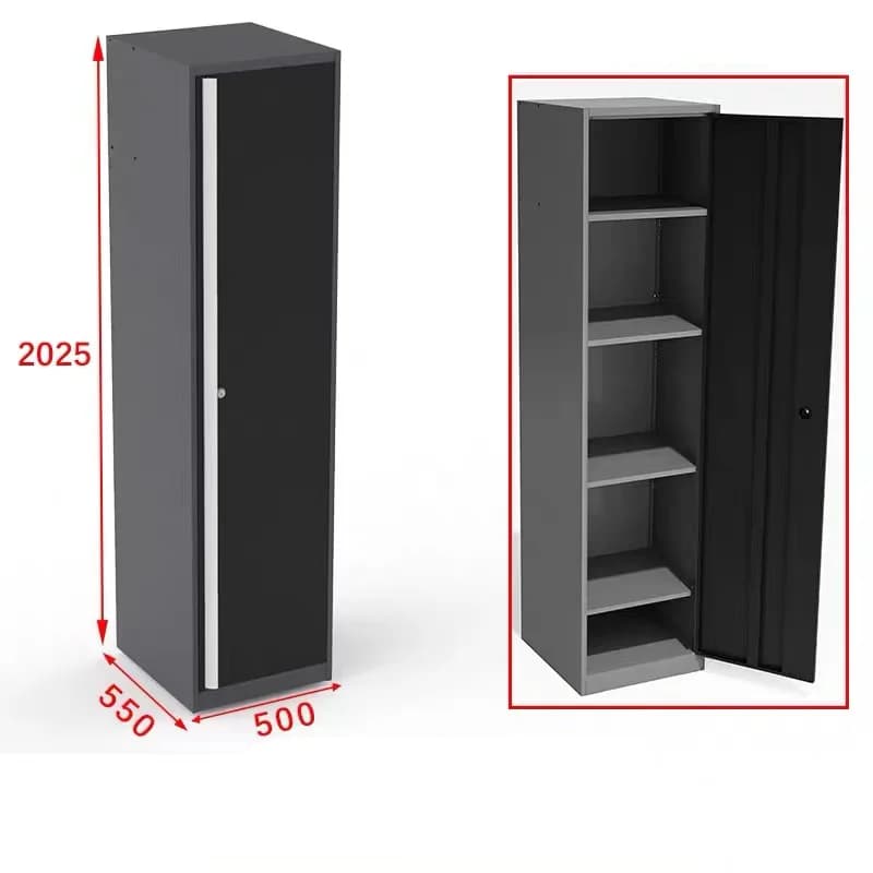 Armoire de rangement d'outils de mécanicien en acier de Garage avec armoires murales armoires simples, à double porte et chariot à outils pour atelier