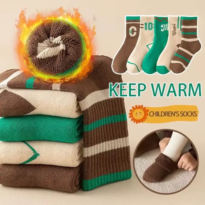 Lot de 5 paires de chaussettes d'hiver pour enfants