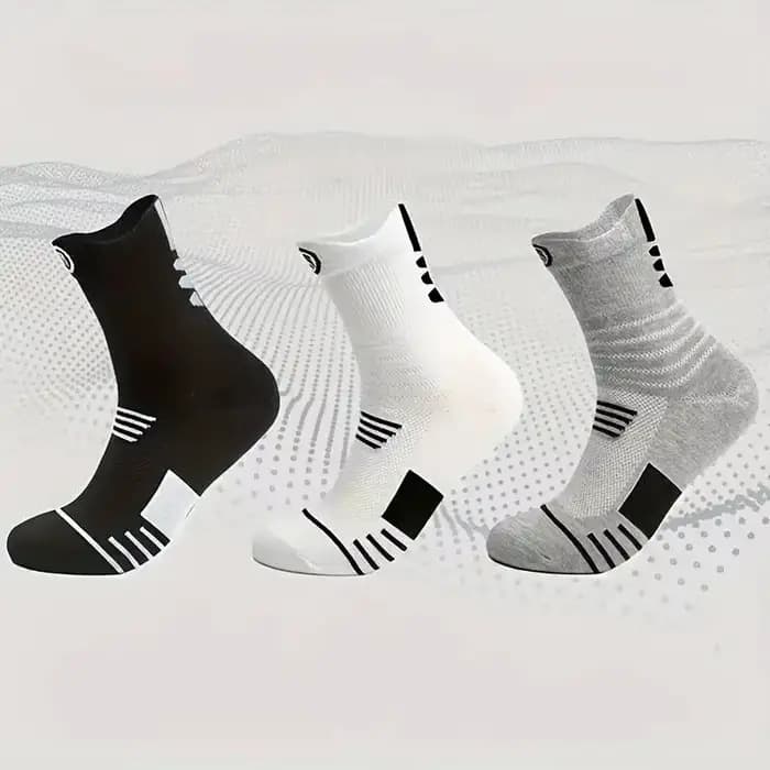 3/1 paires de chaussettes pour hommes, coupe confortable, amortissantes, sportives, chaussettes de cheville, adaptées aux sports de plein air en automne et en hiver à la maison
