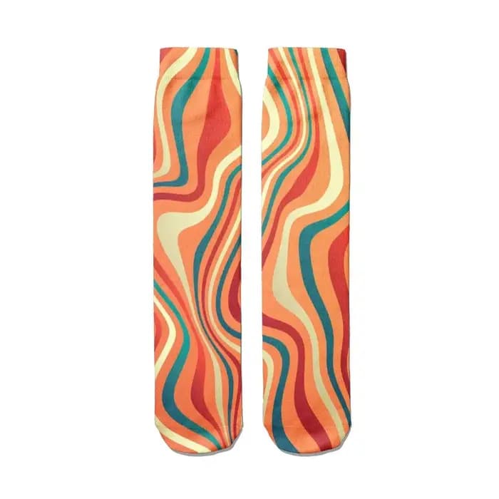 Femmes heureux chaussettes drôles impression 3D Art abstrait mignon Graffiti