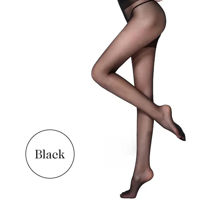 BONAS noir Sexy collants en Nylon pour femmes coupe ajustée haute élasticité