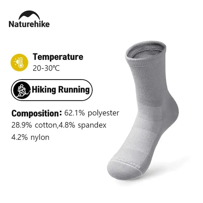 Naturehike – chaussettes de sport pour hommes et femmes, chaussettes souples à séchage rapide, résistantes à l'usure, haute élasticité, pour course à pied, randonnée, respirantes