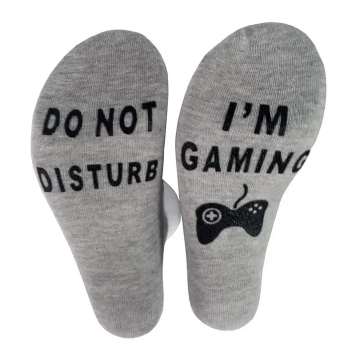 Chaussettes fantaisie unisexes, ne pas déranger, je suis de jeu, chaussettes imprimées avec lettres amusantes, nouveau