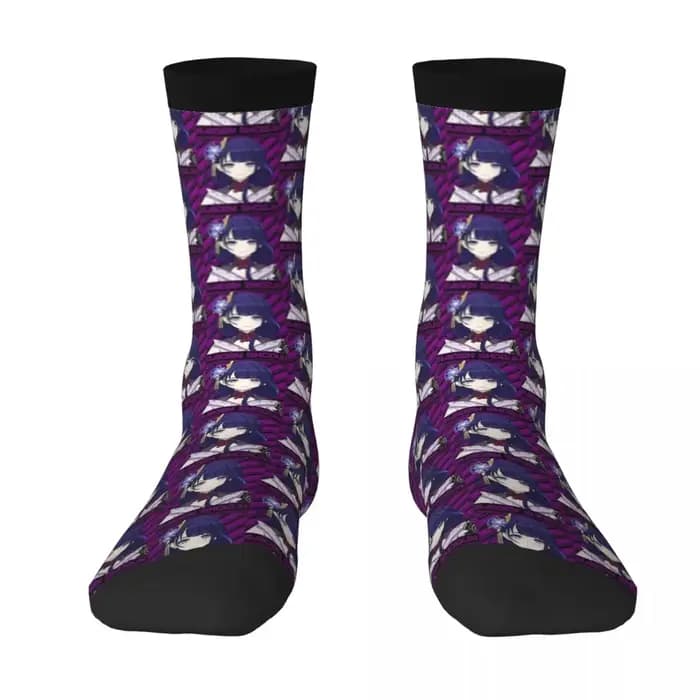 Chaussettes SENSHIN IMPACT RAIDEN SHOGUN POTRAIT pour hommes et femmes, bas de loisirs, nouveauté, printemps, été, automne, hiver, cadeau