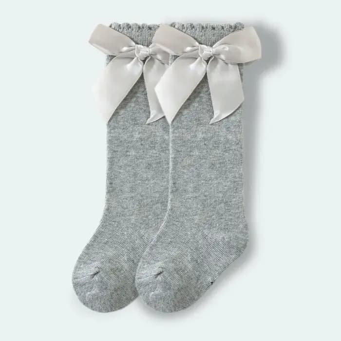 Bébé Bow chaussettes printemps automne nouveau-né fille étudiant princesse chaussettes enfants rouge coton mi chaussettes infantile enfant en bas âge fille vêtements