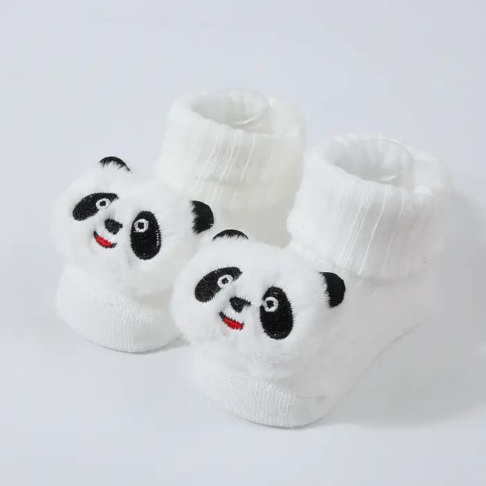 Mignon dessin animé poupée nouveau-né chaussettes printemps nouveau bébé doux solide Prewalker tricoté chaussette pour