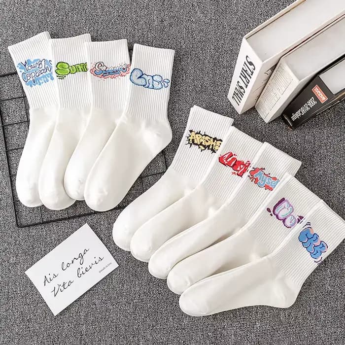 9 paires de chaussettes graffiti personnalisées pour hommes