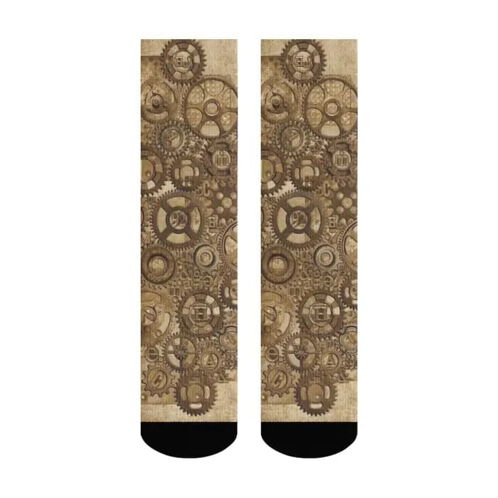 Chaussettes rétro de style punk mécanique pour hommes