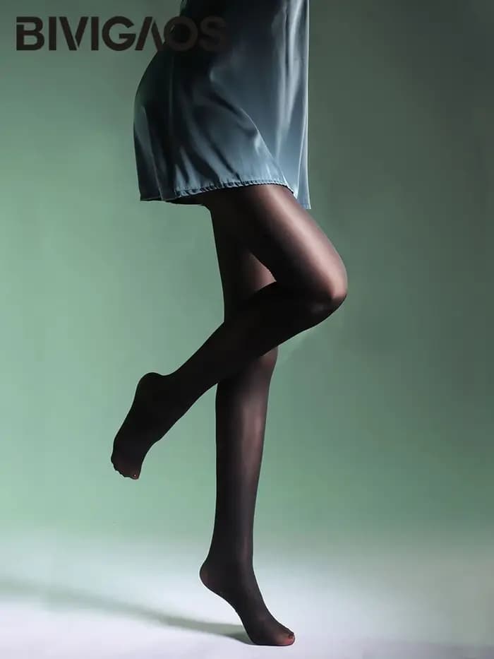 BIVIGAOS printemps été huile brillant collants bas