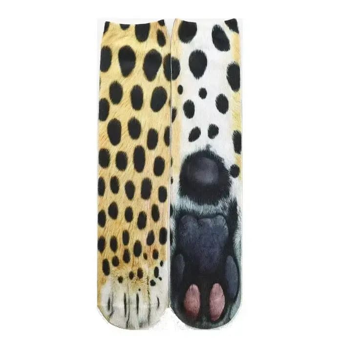 Nouveau drôle léopard tigre coton chaussettes pour femmes heureux Animal Kawaii unisexe chat chausse
