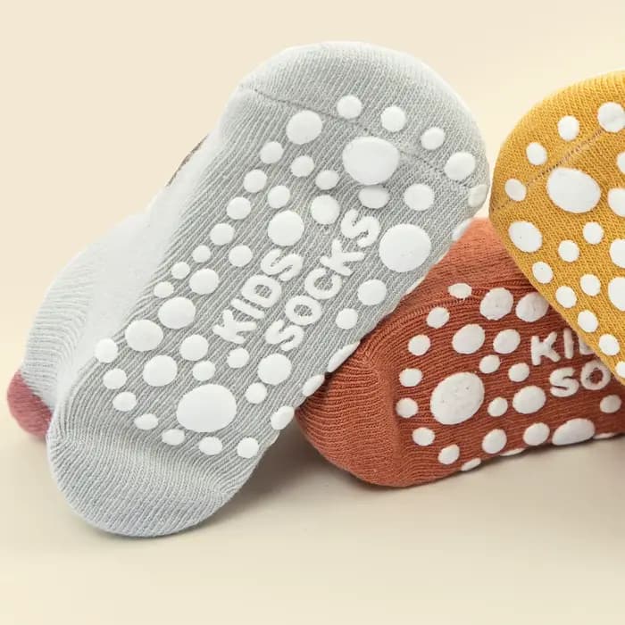 Chaussettes bateau antidérapantes en coton pour bébé