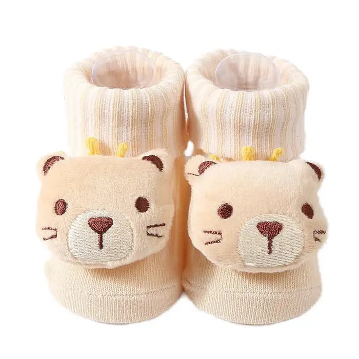 Chaussettes de printemps pour nouveau-né, poupée de dessin animé mignonne, chaussettes tricotées douces et fines pour filles et garçons, chaussettes de sol pour nourrissons de 0 à 6 mois, accessoires