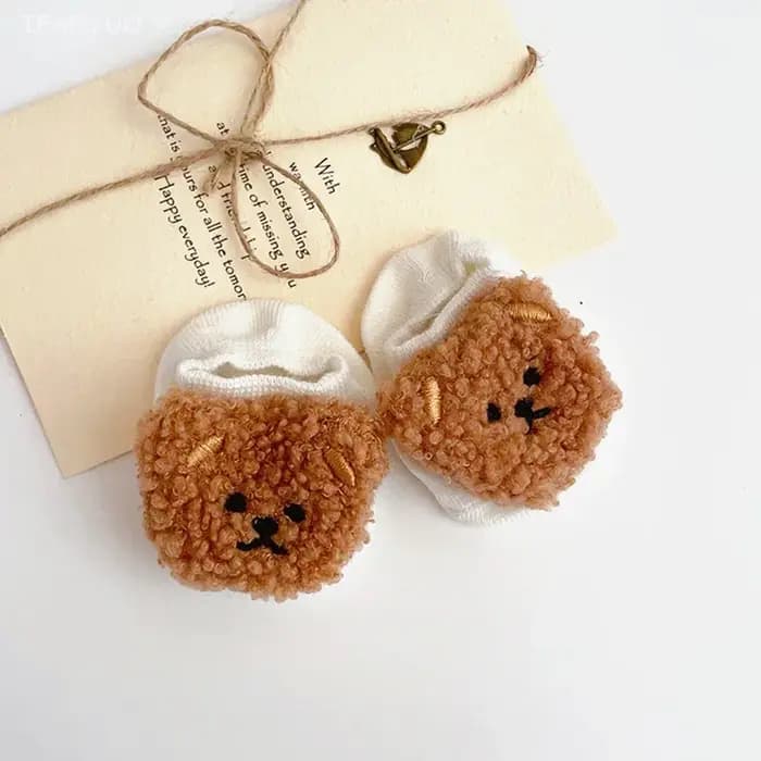 Nouveau bébé chaussettes courtes nouveau-né dessin animé ours chaussette enfants doux bateau