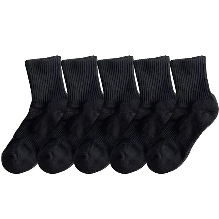 5 paires de chaussettes de sport pour hommes 100% coton