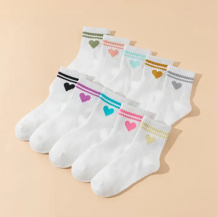 10 paires de chaussettes blanches pour enfants