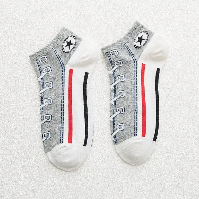 Femmes courtes cheville chaussettes hommes automne printemps respirant décontracté mode loisirs Sport étoile lacet