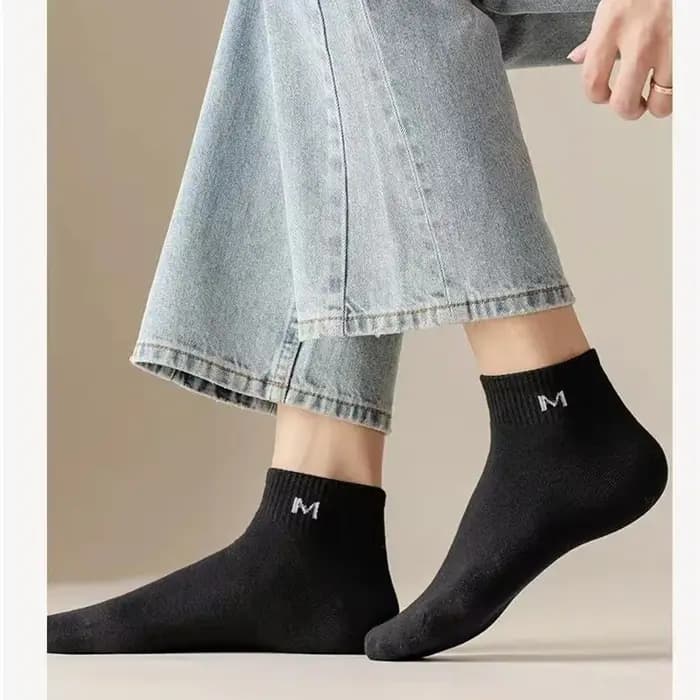Chaussettes pour hommes, printemps-été, respirantes, en coton, tendance, légères, absorbant la transpiration, couleur unie, vente en gros
