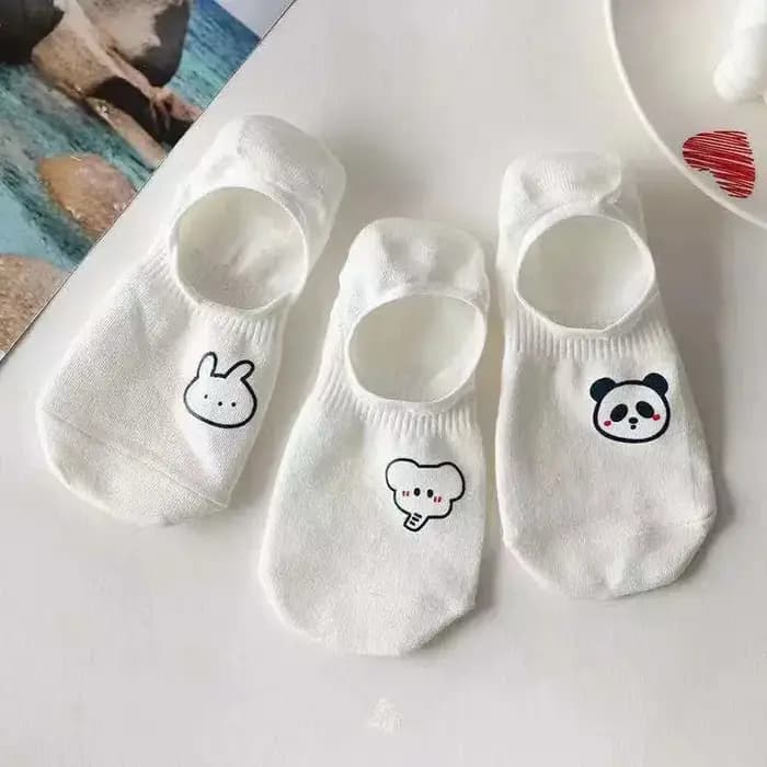 Chaussettes Courtes d'Été en Coton pour Femme, 1/3/5 Paires/Lot, Lapin Blanc, Vache KrasnoKoala, Animal Rincé, Mignon, Drôle, Heureux, Invisible