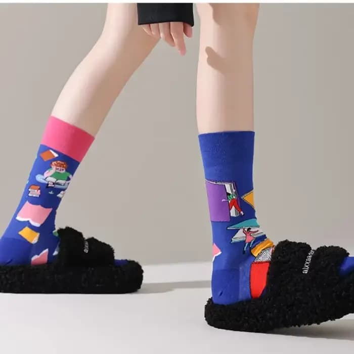 1 paire homme femmes chaussette originale AB marée chaussettes Van Gogh phare animaux marins