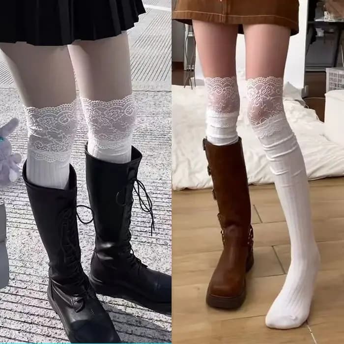 Femmes chaussettes longues cachemire
