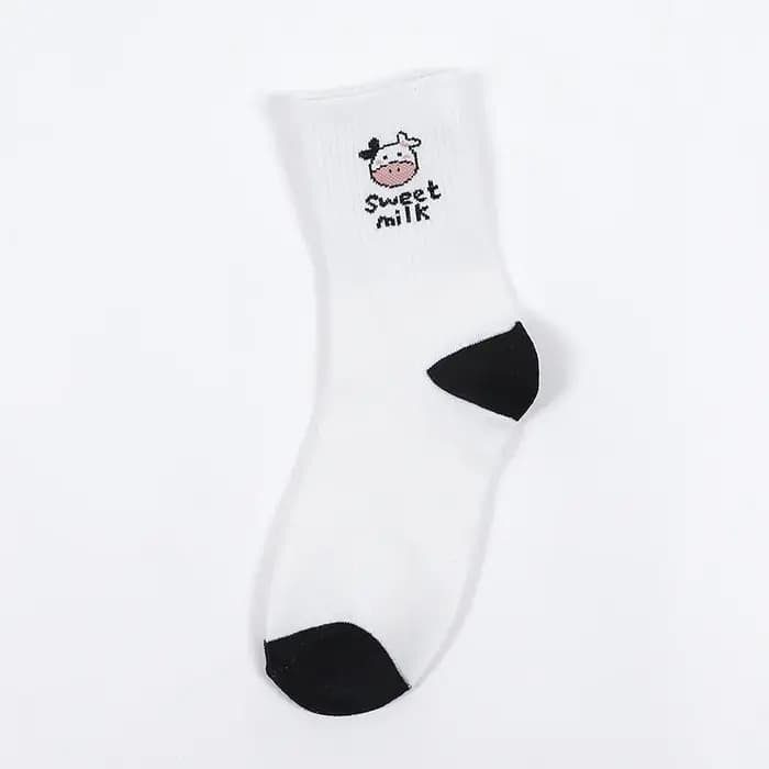 Chaussettes mignonnes imprimées de vache pour femmes