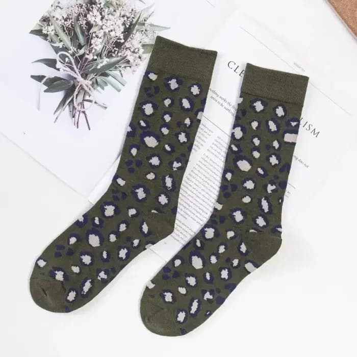 1 3 5 paires de chaussettes imprimées léopard pour femmes