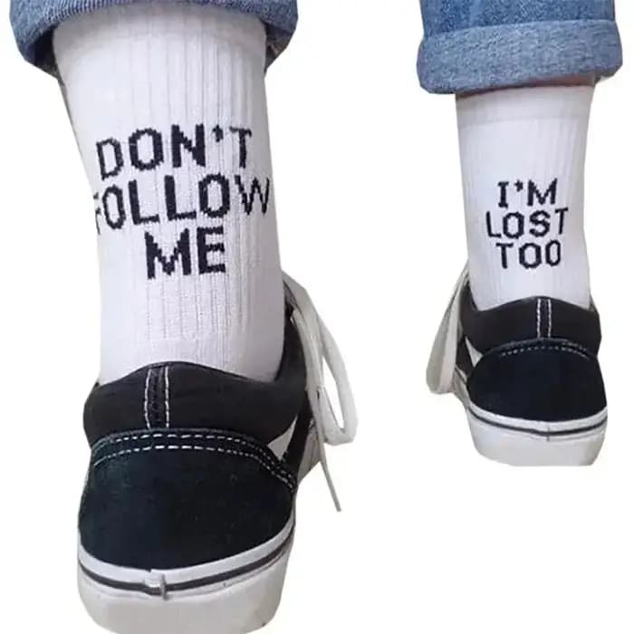 Mode chaussettes drôles Streetwear femmes Harajuku Meias Femme 2020 chaud heureux lettre décontracté mignon nouveauté modèle Meia Harry chaussette