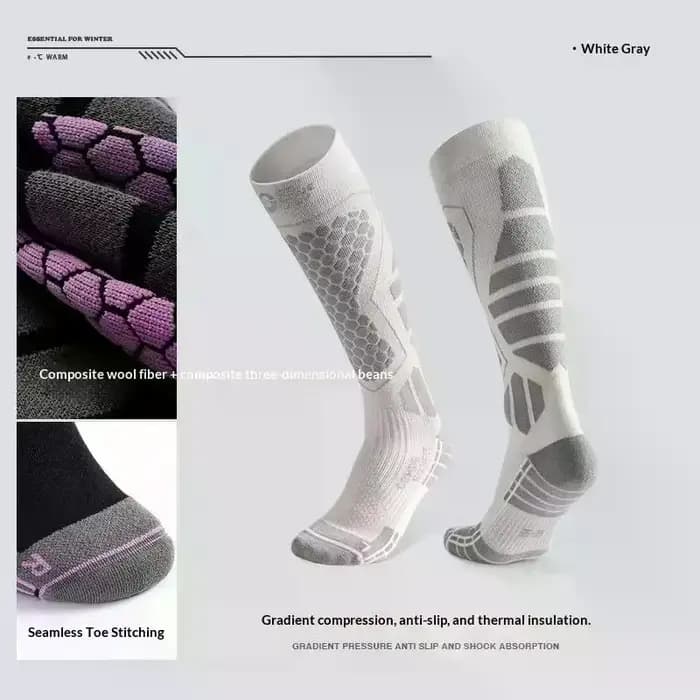 Chaussettes de Ski thermiques en coton pour hommes et femmes