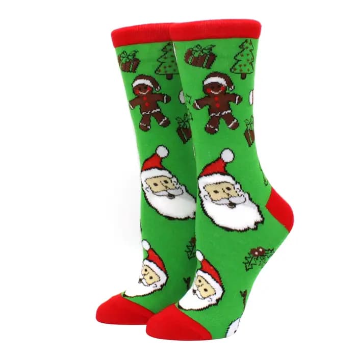 Chaussettes de noël colorées en coton pour femmes et hommes