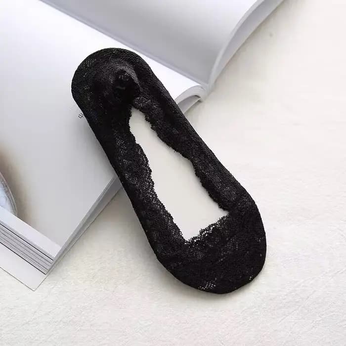 5 paires femmes chaussette été couleur unie dentelle bouche peu profonde Silicone Anti-perte semelle anti-dérapant décontracté respirant Invisible chaussettes
