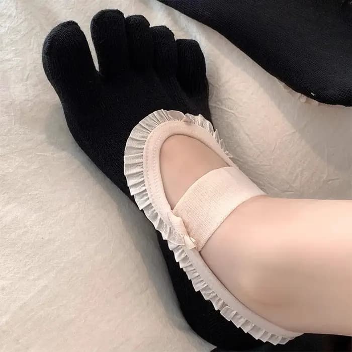 Chaussettes de Yoga antidérapantes à cinq orteils pour femmes