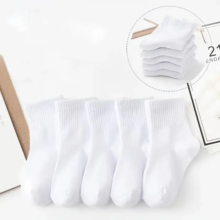 Ensemble de 5 pièces de chaussettes mi-mollet pour enfants