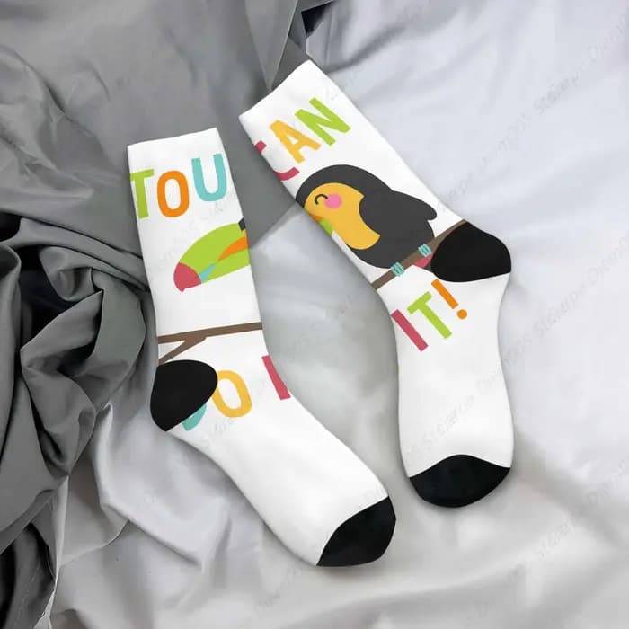 Toucan-Chaussettes drôles pour hommes et femmes