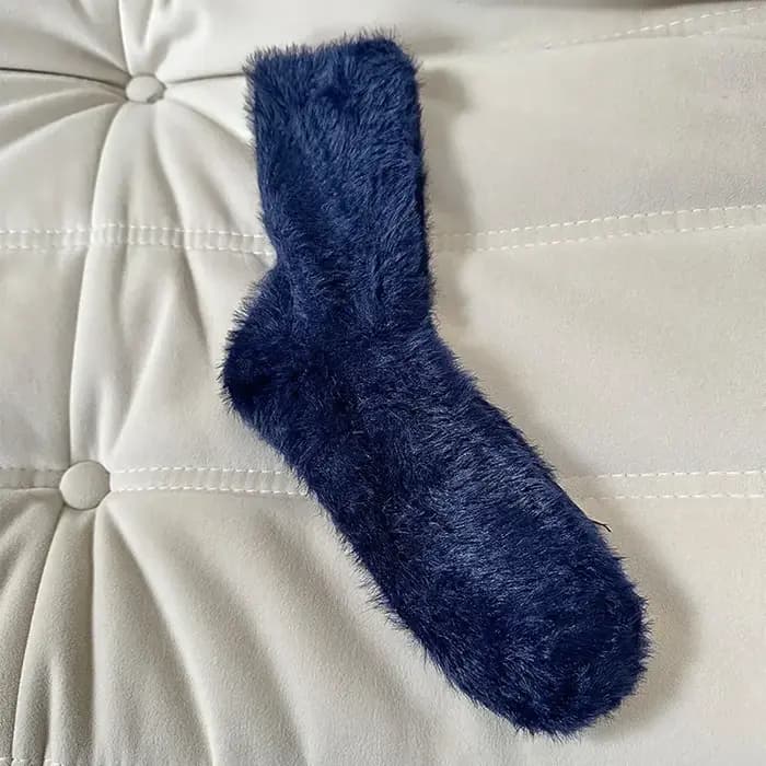 Chaussettes longues en laine de vison pour femmes