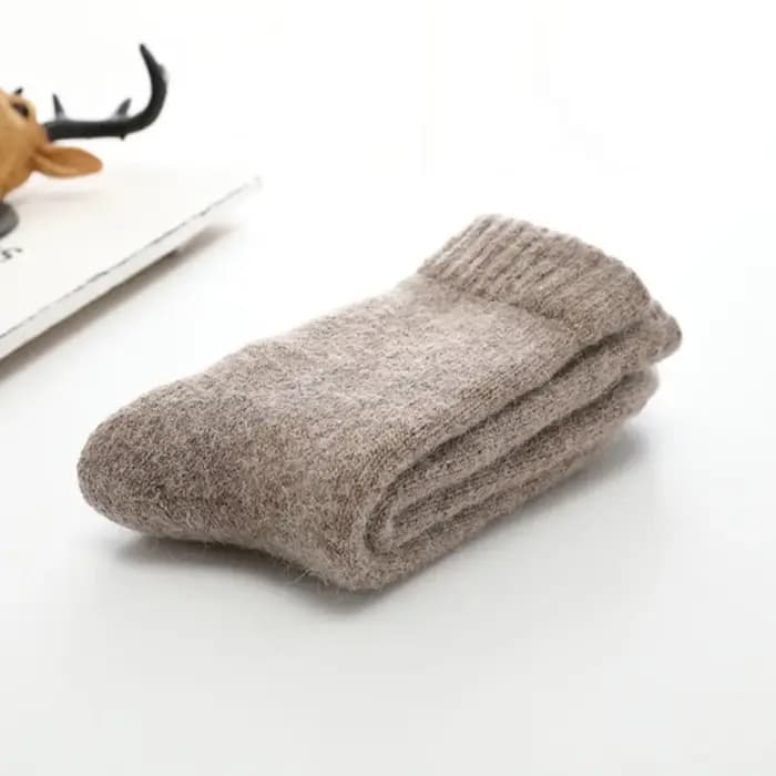 Super plus épais solide chaussettes laine mérinos lapin