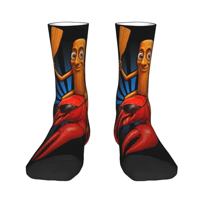 Chaussettes amusantes 67 Meme Italian Brainrot Tung Tung Sahur Six Seven, chaussettes d'automne modernes, chaudes et douces, imprimées, pour le cyclisme, anti-dérapantes