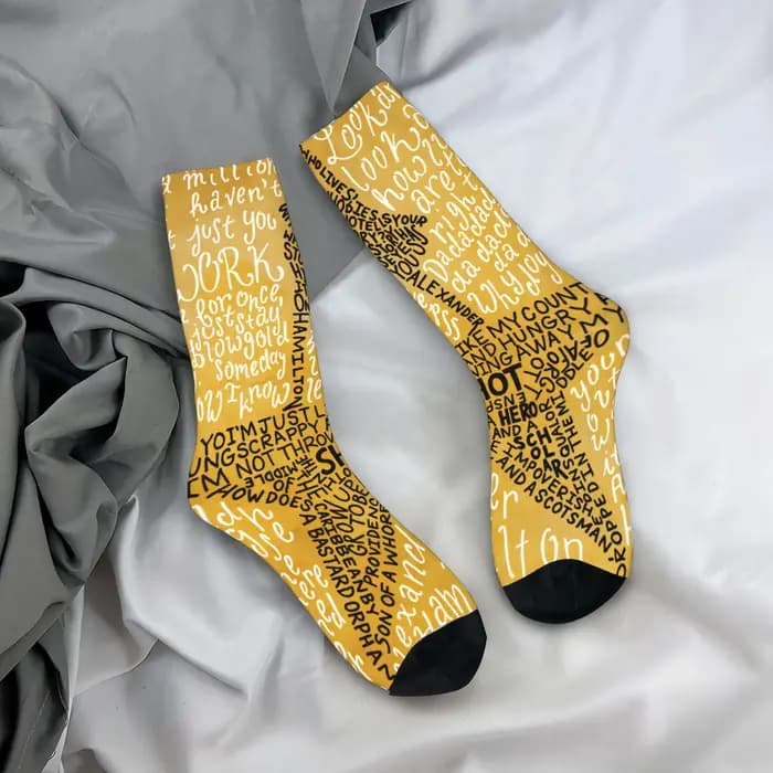 Hamilton Thomas Jefferson chaussettes bas tendance hiver anti-dérapant hommes