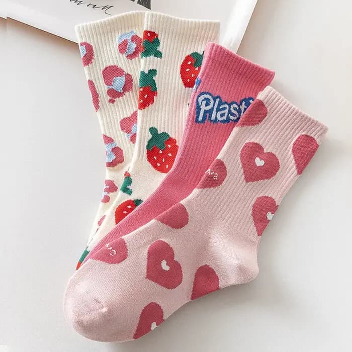 4 paires de chaussettes Saint-Valentin pour femmes