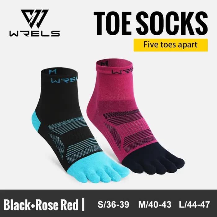 WRELS 1/2/3 paires de chaussettes à cinq doigts pour la course
