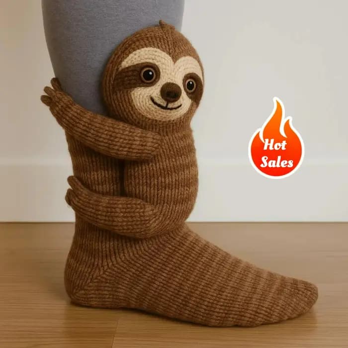  Chaussettes de sol en forme d'animal mignon tricoté en 3D