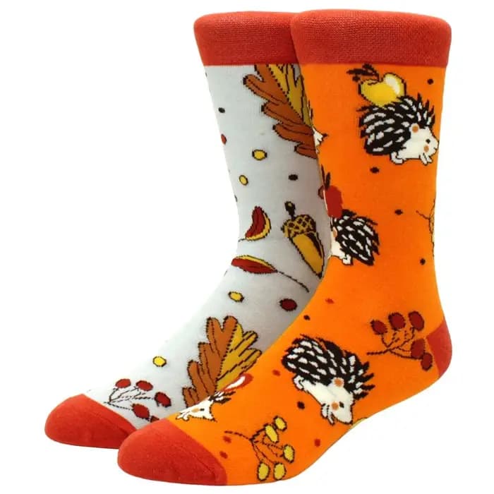 Hommes femmes chaussettes créatives AB asymétrique coton chaussettes mode personnalité tendance dessin animé Couple drôle chaussettes quotidien grande taille Sox