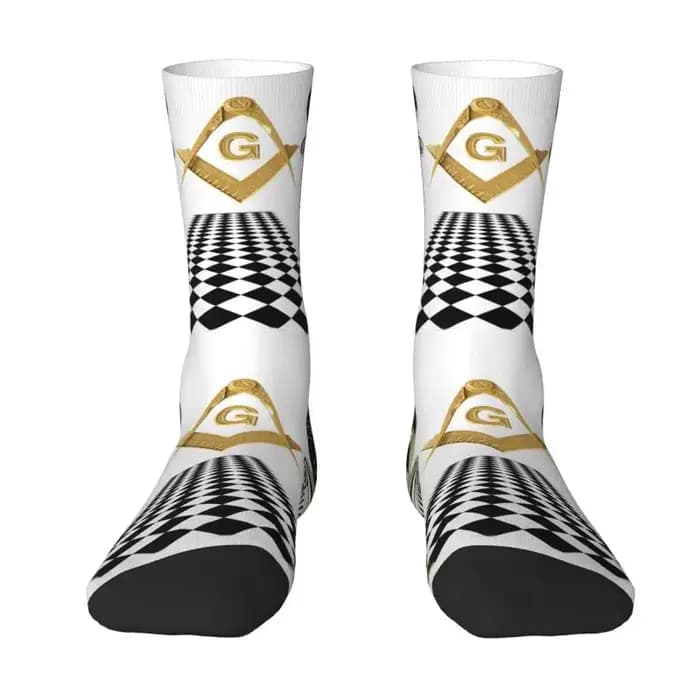 Chaussettes habillées à motif maçonnique Mason pour hommes et femmes
