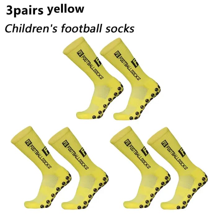 3 paires de chaussettes de football respirantes pour enfants et jeunes