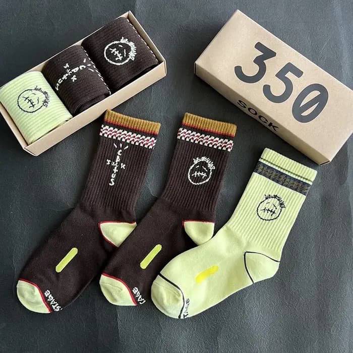 Chaussettes pour hommes 3 paires/boîte Cactus Jack