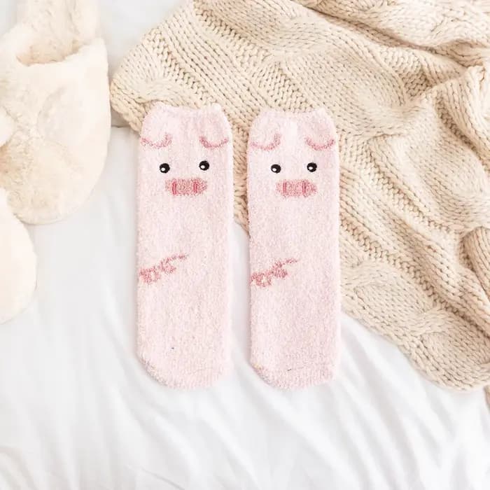 Chaussettes femme dessin animé Kitty cochon Panda Kawaii mignon doux mi Tube